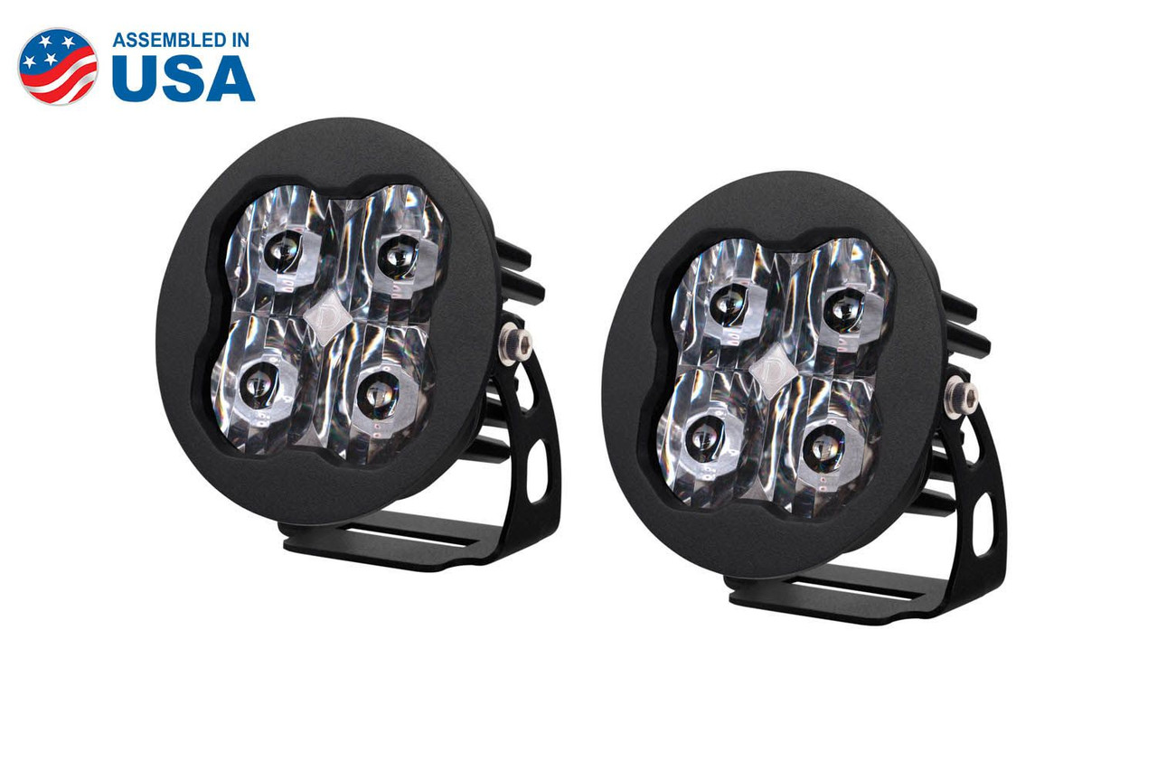 Diode Dynamics Worklight SS3 Sport White SAE Driving Round LED Pod Lights (pair)