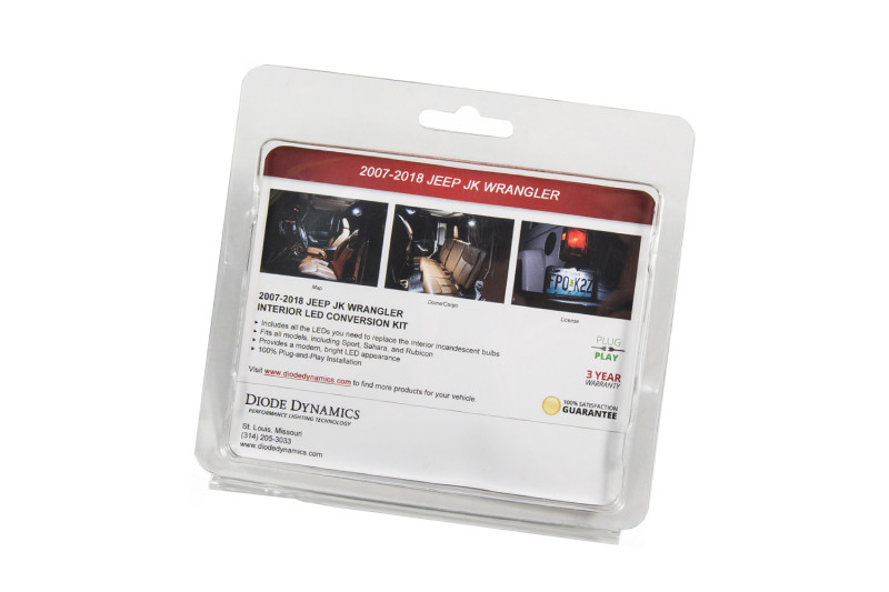 Diode Dynamics Interior Light Kit - Stage 2 Cool White for Wrangler JK 4dr