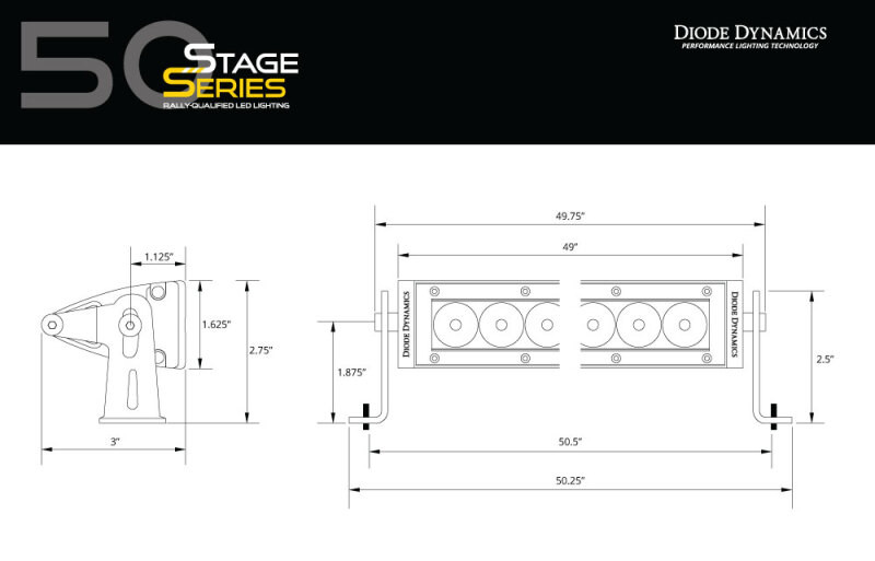 Diode Dynamics SS50 White Combo Light Bar
