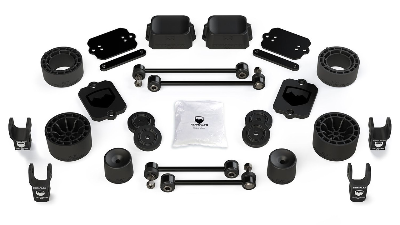 TeraFlex 2.5” Performance Spacer Lift Kit & Shock Extensions for JL Wrangler 2dr