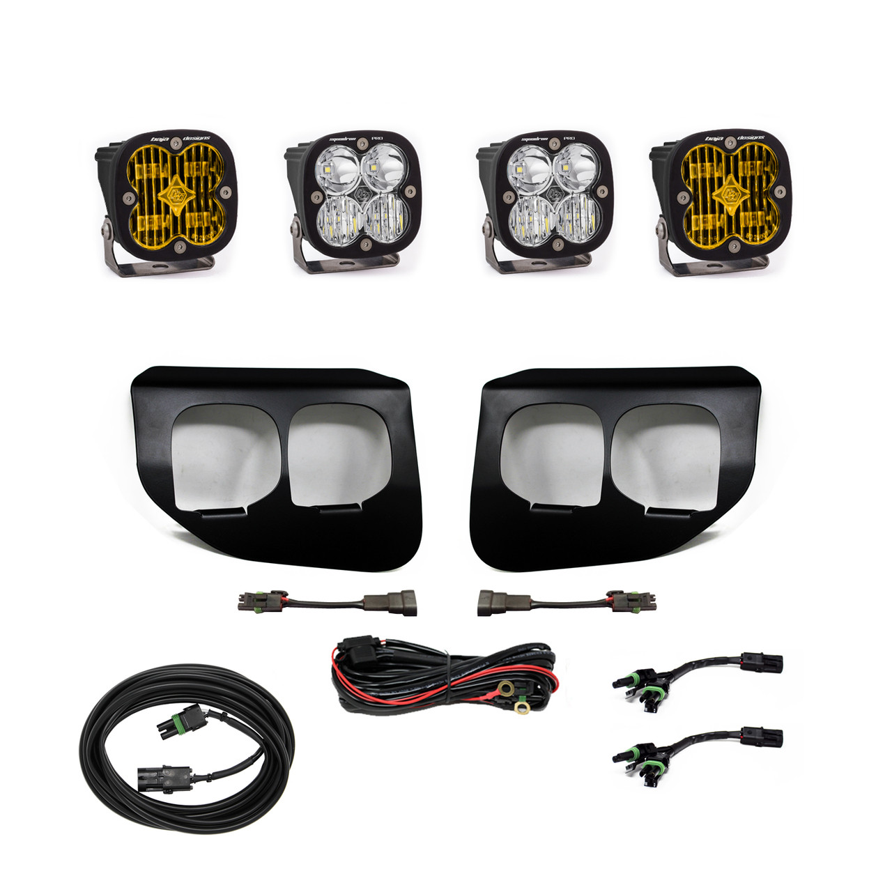 Baja Designs Fog Lights Dual FPK Amber SAE/ White Pro for 20+ Ford Super Duty