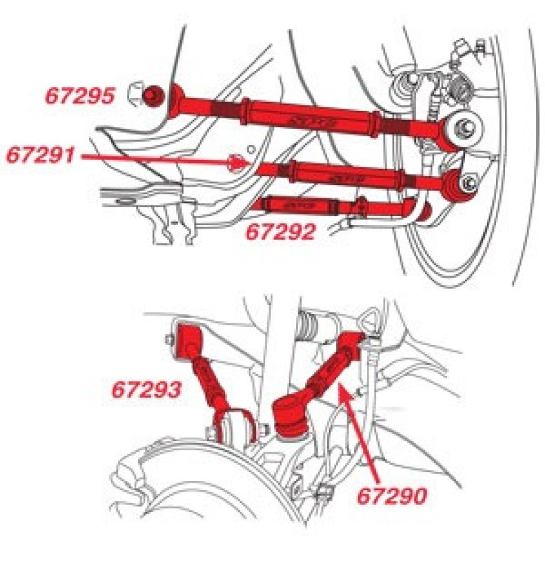 SPC Performance Rear Adjustable Arms (Set of 5) for Honda/Acura