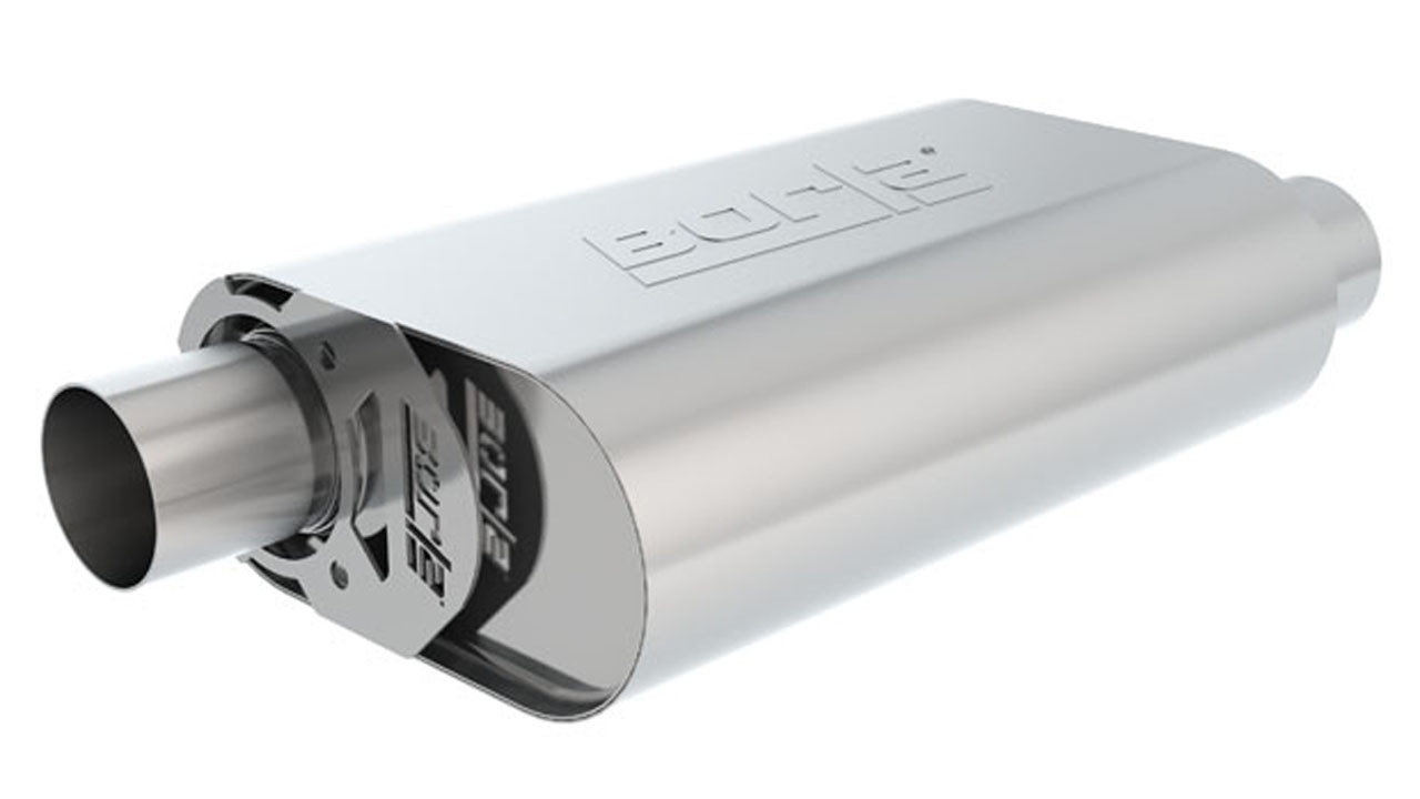 Borla CrateMuffler SBC 283 / 327 / 350 2.5 inch Offset/Center 14in x 4.35in x 9in Oval Muffler