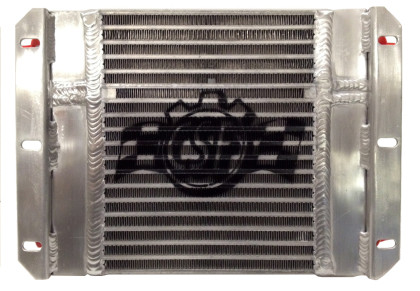 CSF Dual Fluid Bar & Plate HD Oil Cooler w/9in SPAL Fan 13.8" L x 10" H