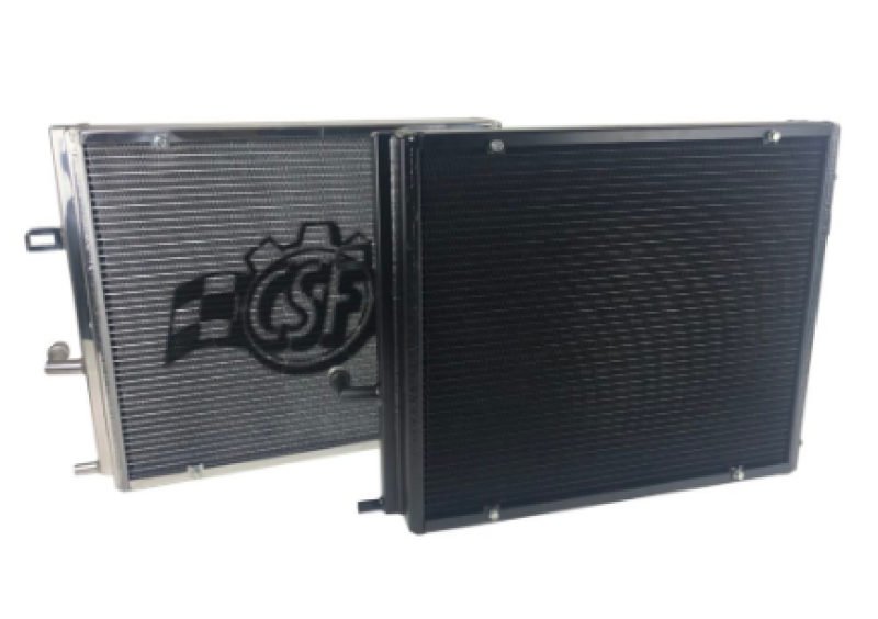 CSF Front Mount Triple-Pass Heat Exchanger w/Rock Guard - Black for BMW B58/B48