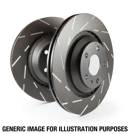 EBC USR Slotted Rear Rotors for 11 Chevrolet Silverado 2500 (2WD/4WD)
