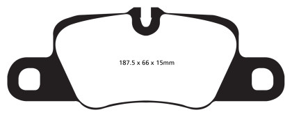 EBC Redstuff Rear Brake Pads for 12-15 911 Cast Iron Rotors 3.8 Carrera S