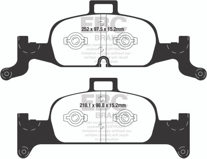 EBC Yellowstuff Front Brake Pads for 2018+ Audi A4 Allroad Quattro 2.0L Turbo