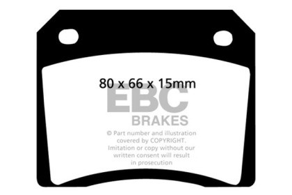 EBC Greenstuff Rear Brake Pads for 67-74 Ac 428 7.0