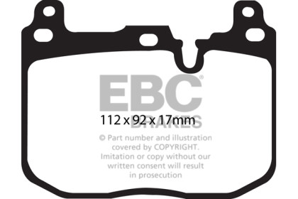 EBC Greenstuff Front Brake Pads for 14+ BMW 228 Coupe 2.0 Turbo Brembo calipers