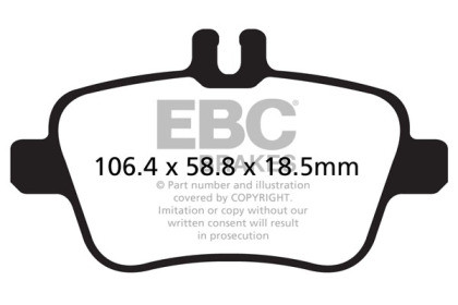 EBC Greenstuff Rear Brake Pads for 13+ Mercedes-Benz CLA250 2.0 Turbo