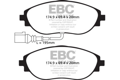 EBC Bluestuff Front Brake Pads for 2015+ Volkswagen GTI/Golf R (Mk7)