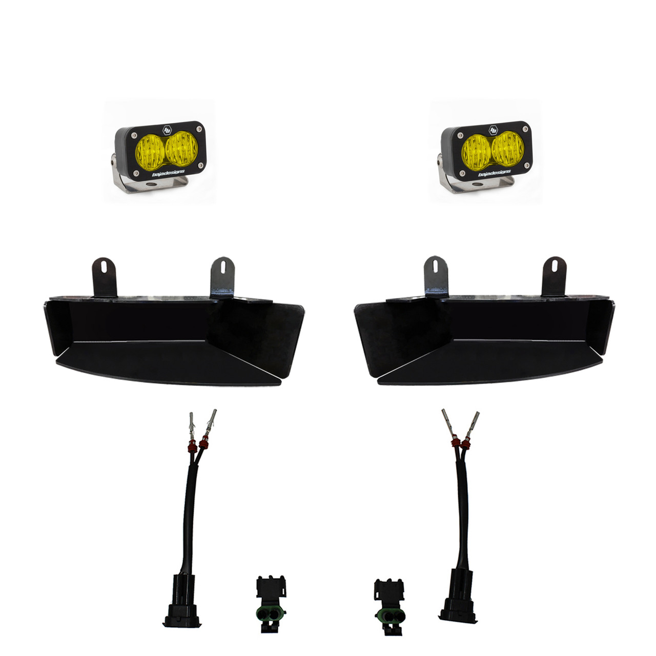 Baja Designs S2 Wide Cornering Fog kit - Amber for 2019+ Ram 2500/3500