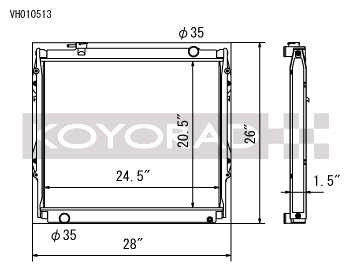 Koyo Radiator for 95-04 Toyota Tacoma V6 4x4 Manual