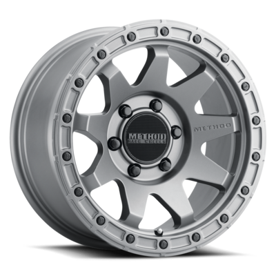 Method MR317 17x8.5 0mm Offset 6x135 87mm CB Matte Titanium Wheel