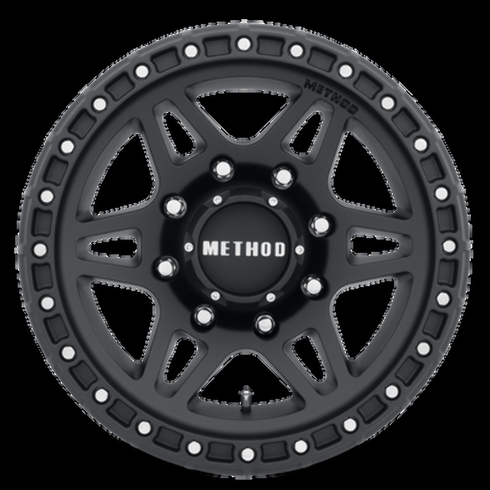 Method MR312 17x8.5 0mm Offset 8x6.5 130.81mm CB Matte Black Wheel