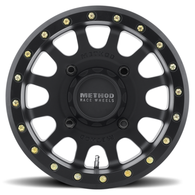 Method MR401 UTV Beadlock 15x6 5+1/+53mm Offset 4x156 132mm CB Matte Black Wheel