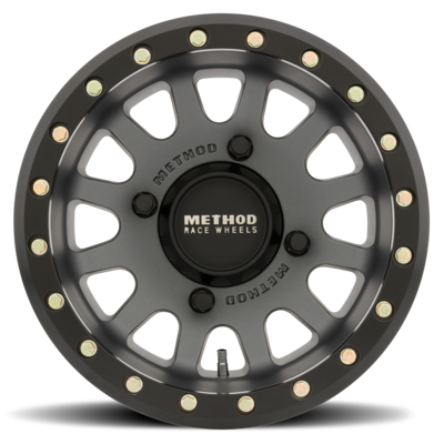 Method MR401 UTV Beadlock 14x7 4+3/+13mm Offset 4x156 132mm CB Titanium Wheel