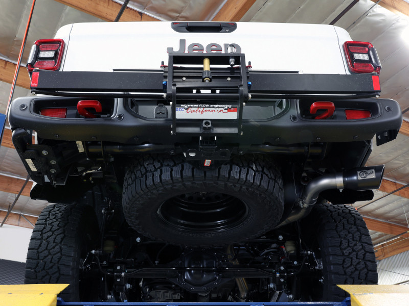 aFe 2021+ Jeep Gladiator V6-3.0L (td) Vulcan Series 3in 304 SS DPF-Back Exhaust System - Black Tip