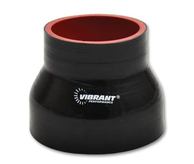 Vibrant Reducer Coupler, 4.00" I.D. x 3.50" I.D. x 4.50" Long - Black