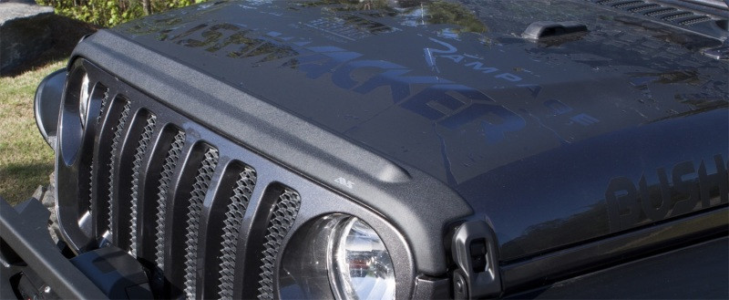 AVS Aeroskin II Textured Low Profile Hood Shield - Black for 18+ Wrangler (JL)