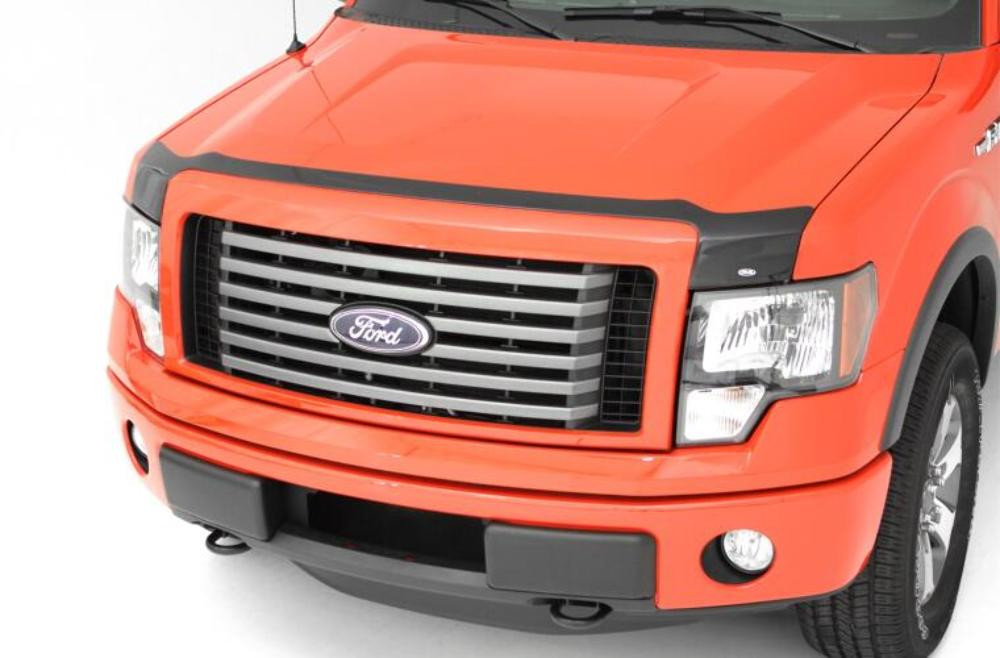 AVS Aeroskin Low Profile Acrylic Hood Shield - Smoke for 09-14 Ford F-150