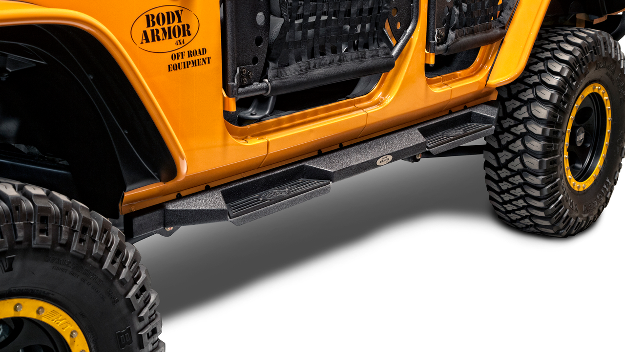 Body Armor 4x4 Rocksteps Side Steps for 07-18 Jeep Wrangler JK 4 Door