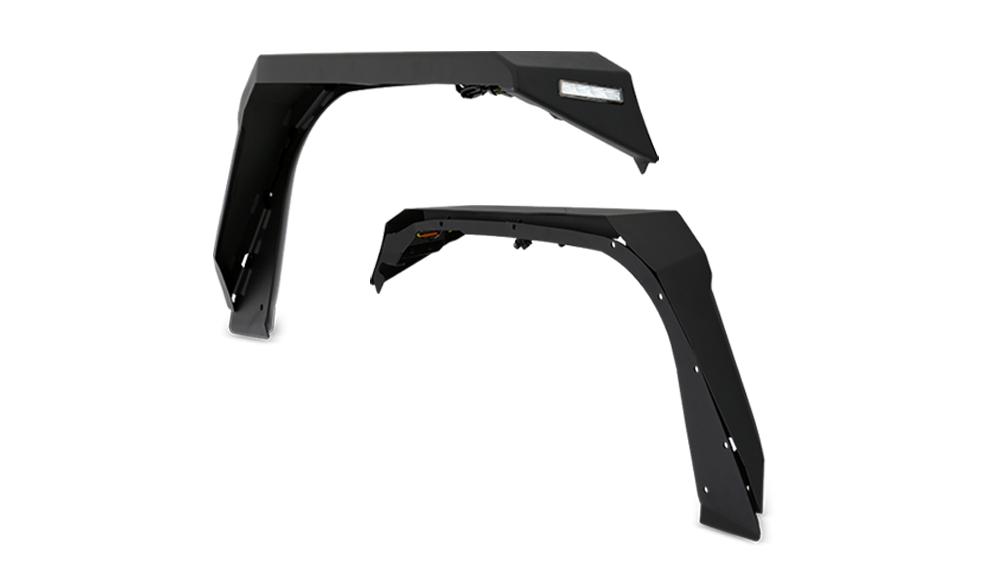 Body Armor 4x4 Front Fender Flares for 2019+ Jeep Wrangler JL Gladiator JT