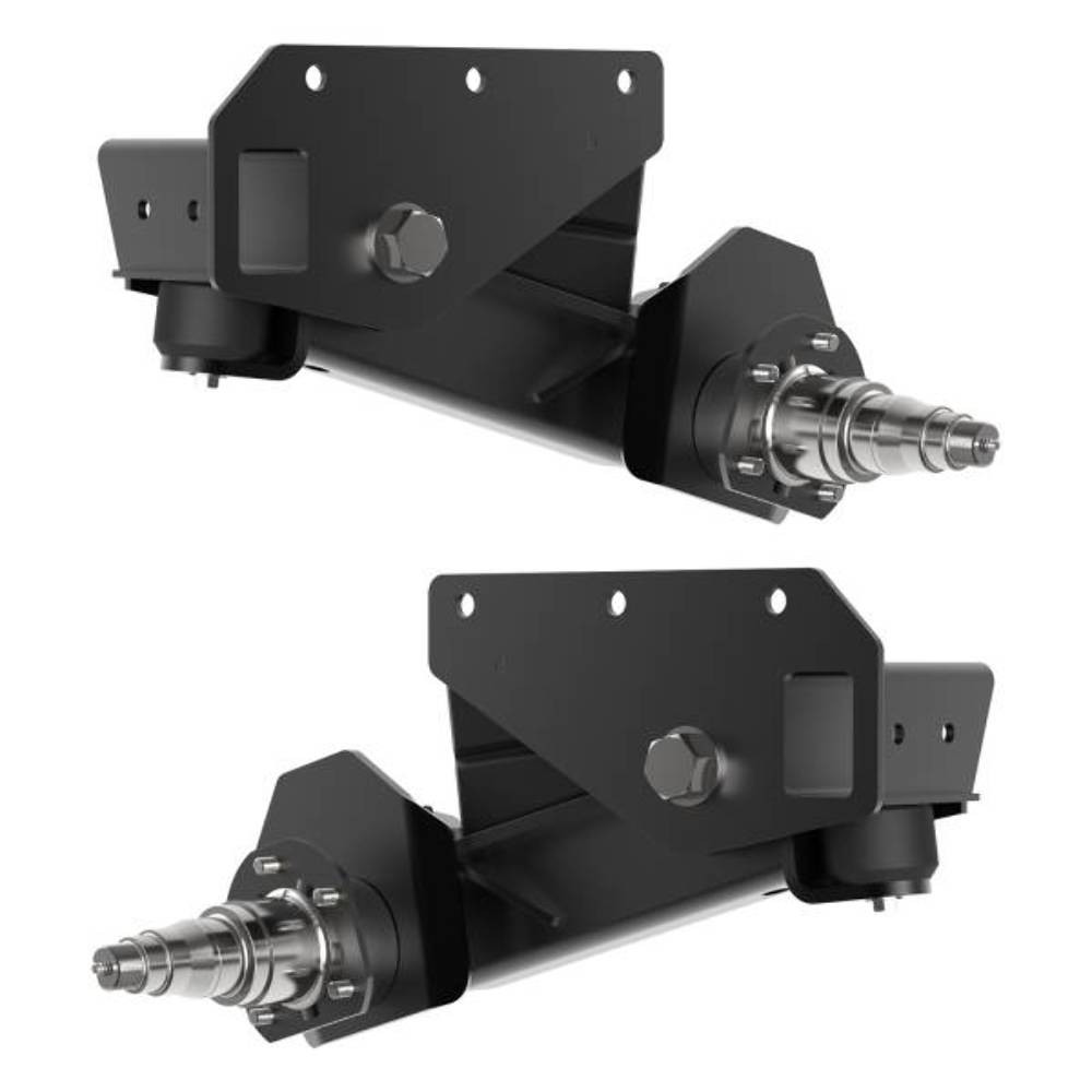 Timberin 3500 lb HD Axle-Less Trailer Suspension w/ 4” Lift & Long Spindles