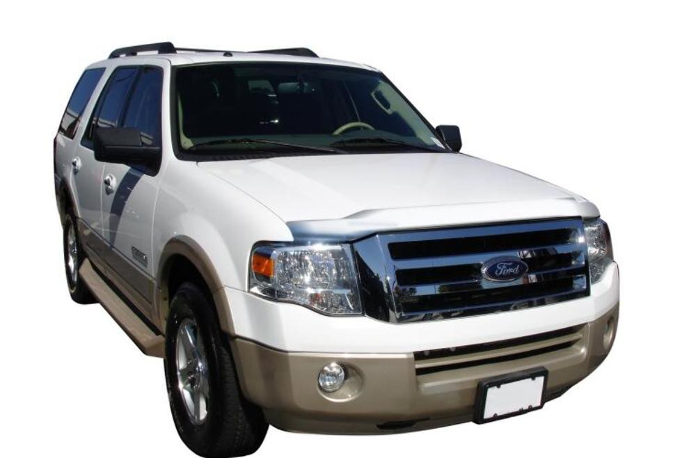 AVS Aeroskin Low Profile Hood Shield - Chrome for 07-17 Ford Expedition