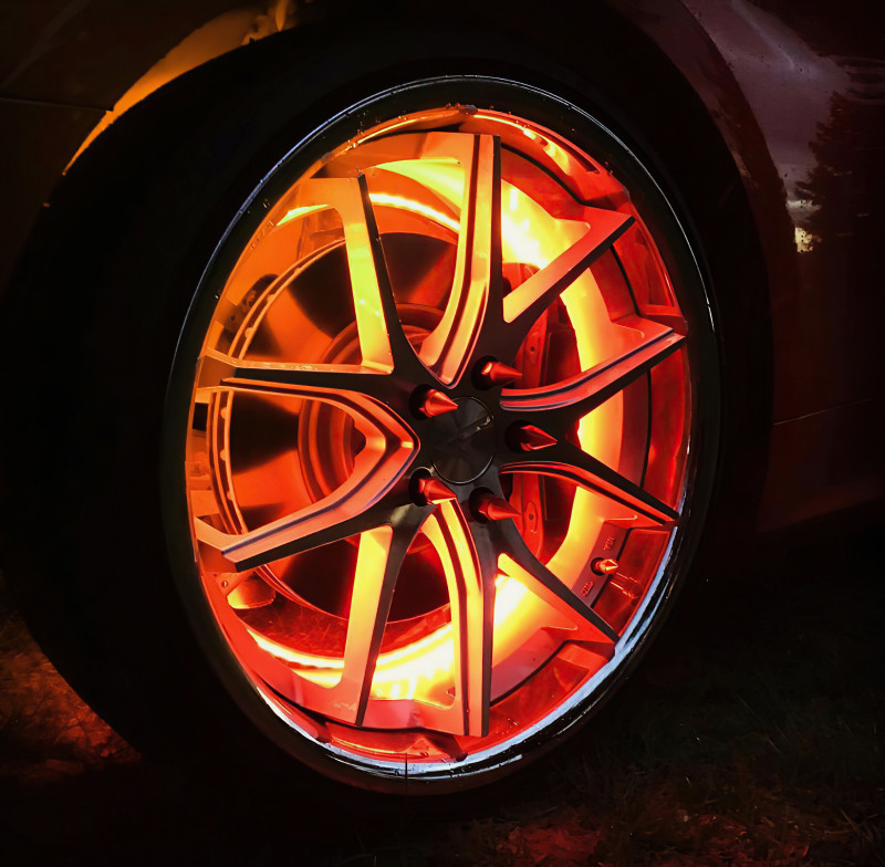 Oracle LED Illuminated Wheel Rings - Single Row ColorSHIFT No Remote