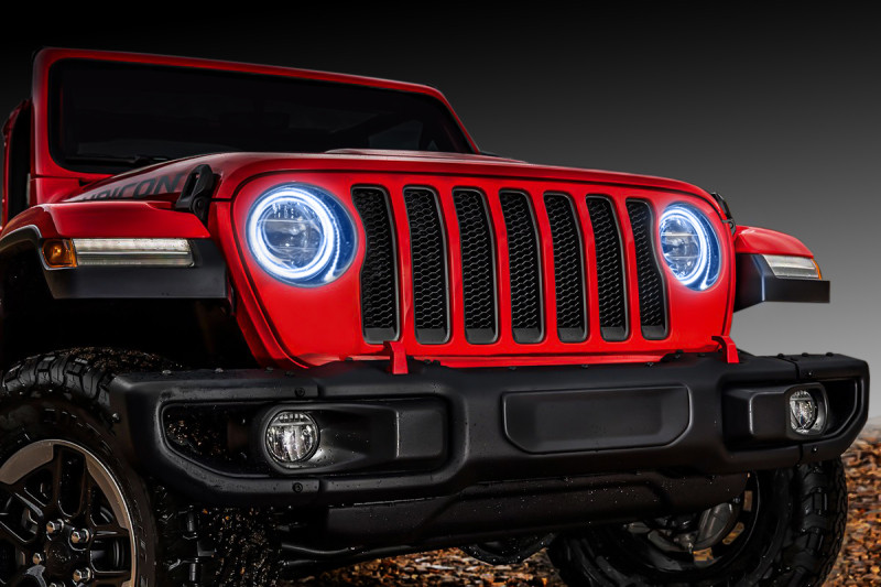 Oracle LED Surface Mount Headlight Halo Kit - White for Wrangler JL/JT