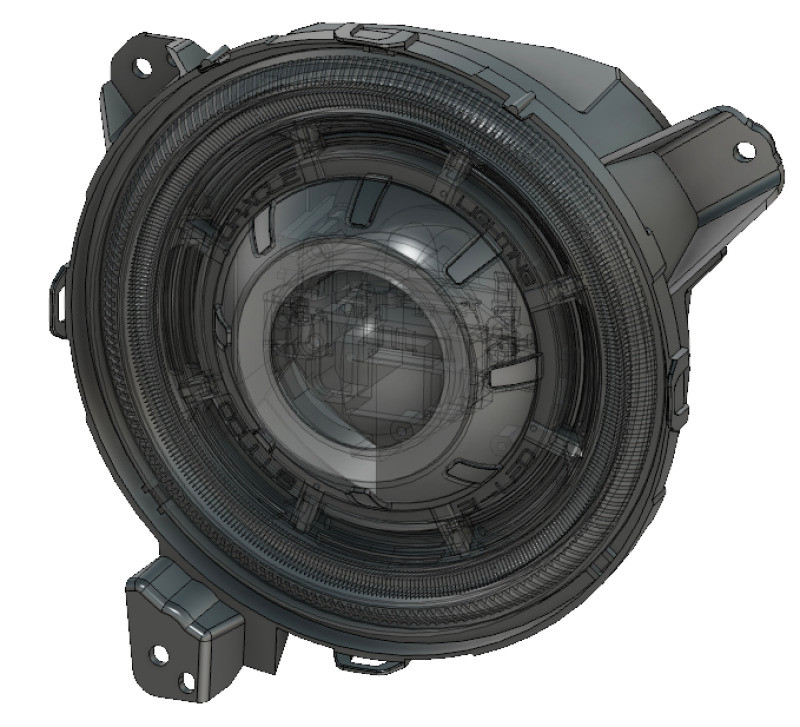 Oracle Oculus Bi-LED Projector Headlights Matte Black for Jeep JL/JT 5500K