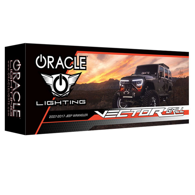 Oracle VECTOR Series Full LED Grille Flat Black for Jeep Wrangler JK