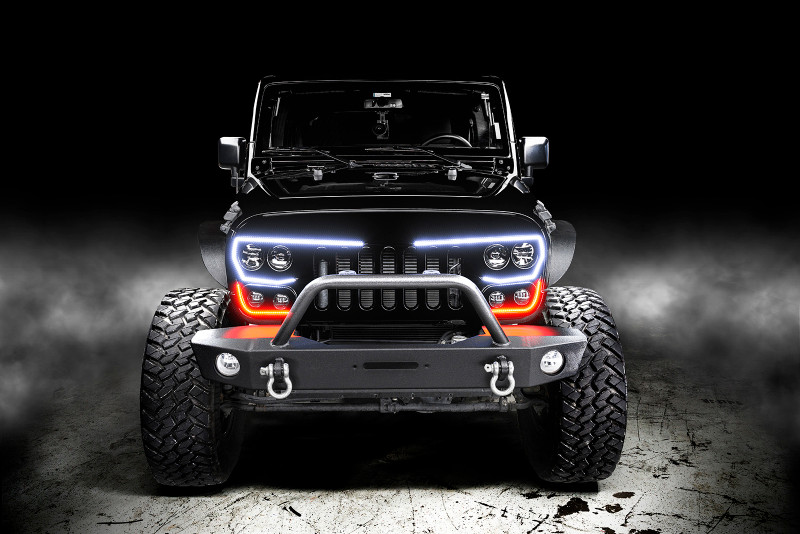 Oracle VECTOR Series Full LED Grille Flat Black for Jeep Wrangler JK