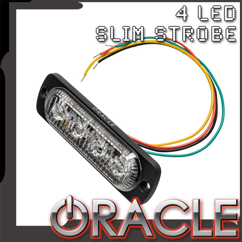 Oracle 4" LED Slim Strobe Light - Amber