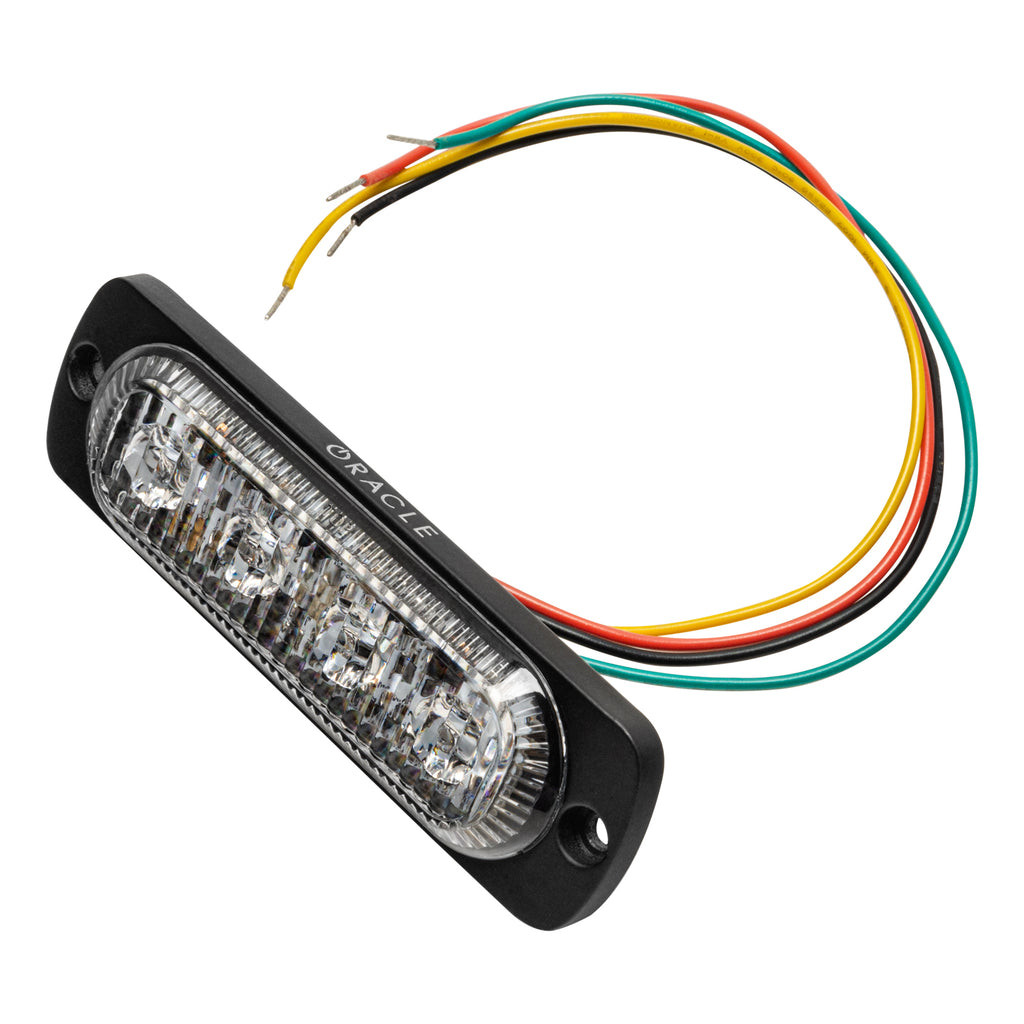 Oracle 4 LED Dual Color Slim Strobe Light - Amber/White