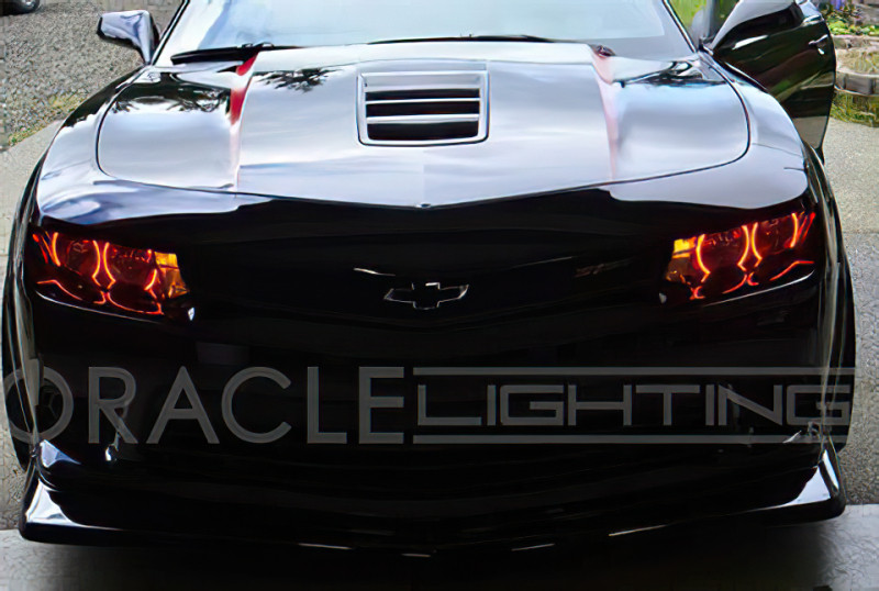 Oracle Headlight LED Dual Halo Kit Round Style - White for 14-15 Camaro Non-RS