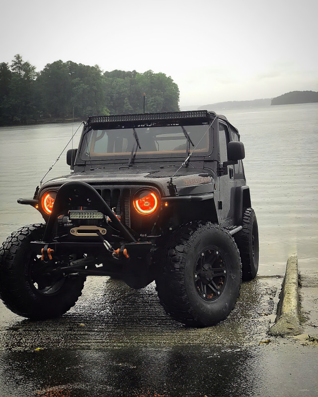 Oracle 7" High Powered LED Headlights Black Bezel ColorSHIFT No Controller