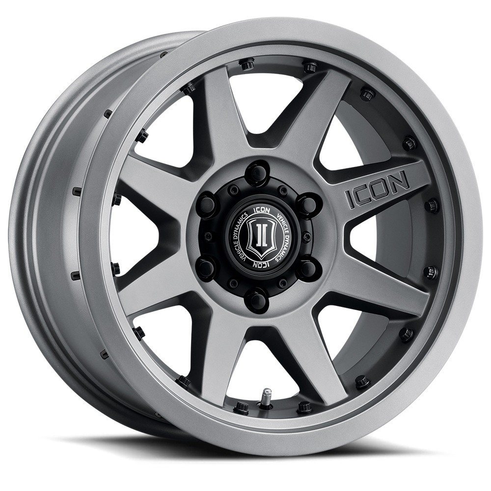ICON Rebound Pro 17x8.5 6x5.5 0mm Offset 4.75" BS 106.1mm Bore Titanium Wheel