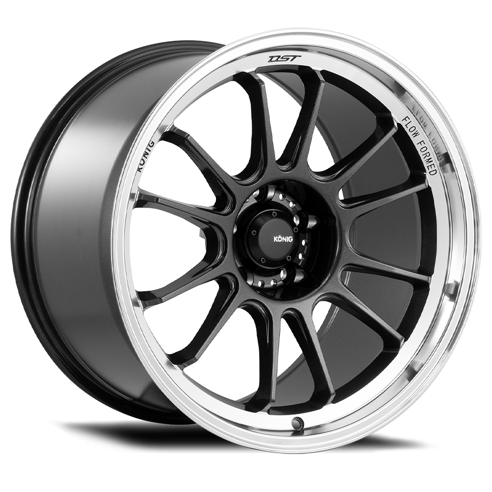 Konig Hypergram 17x8 4x100 ET45 Metallic Carbon w/ Machined Lip Wheel
