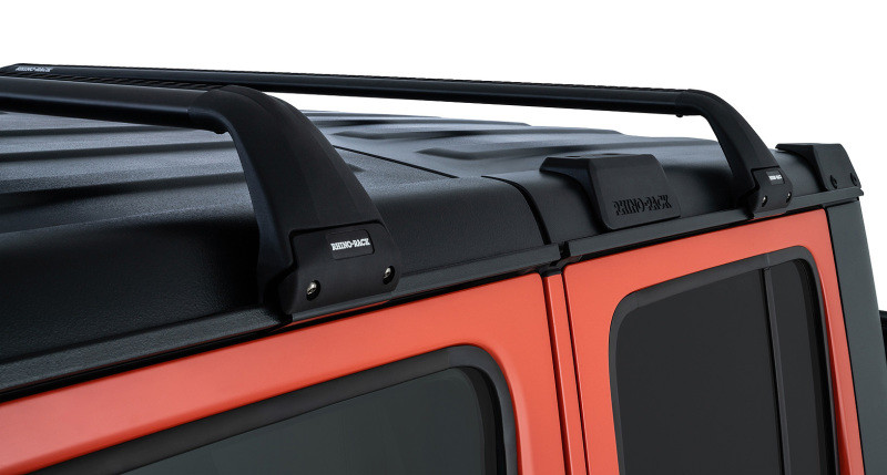 Rhino-Rack Vortex SG 2 Bar Roof Rack - Black for Wrangler JK/JL 4dr Hard Top