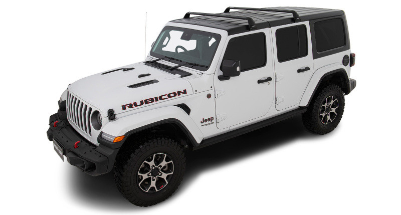 Rhino-Rack Vortex SG 2 Bar Roof Rack - Black for Wrangler JK/JL 4dr Hard Top