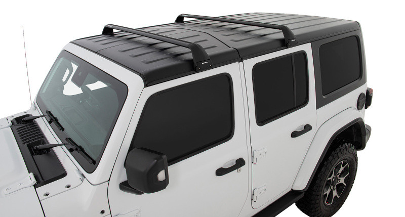 Rhino-Rack Vortex SG 2 Bar Roof Rack - Black for Wrangler JK/JL 4dr Hard Top