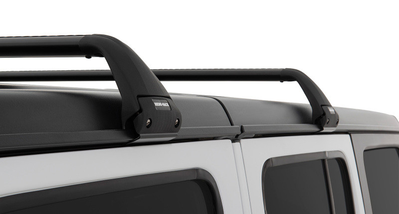 Rhino-Rack Vortex SG 2 Bar Roof Rack - Black for Wrangler JK/JL 4dr Hard Top
