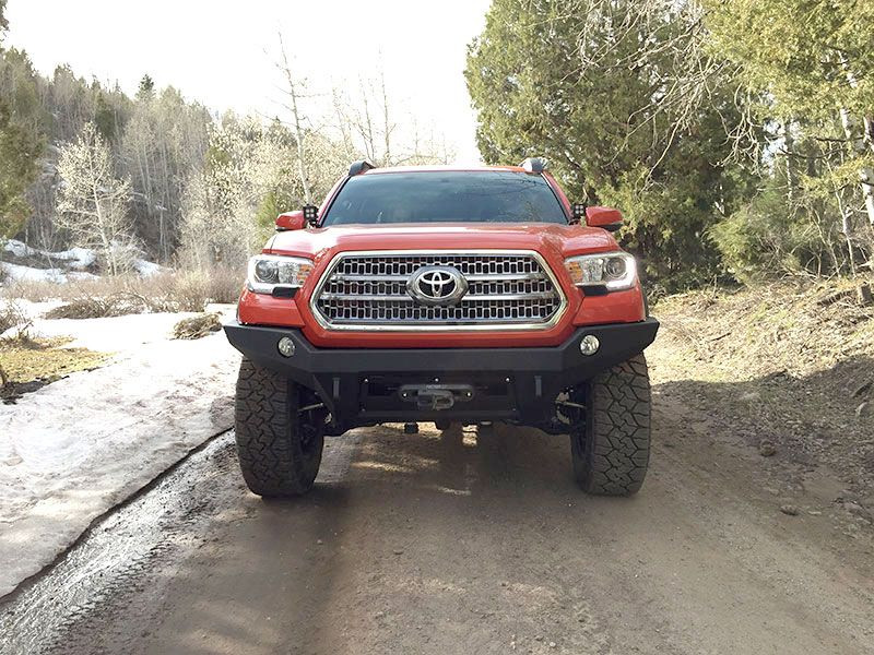 CBI Offroad Classic Front Bumper Powdercoat Black Steel for 16-22 Tacoma