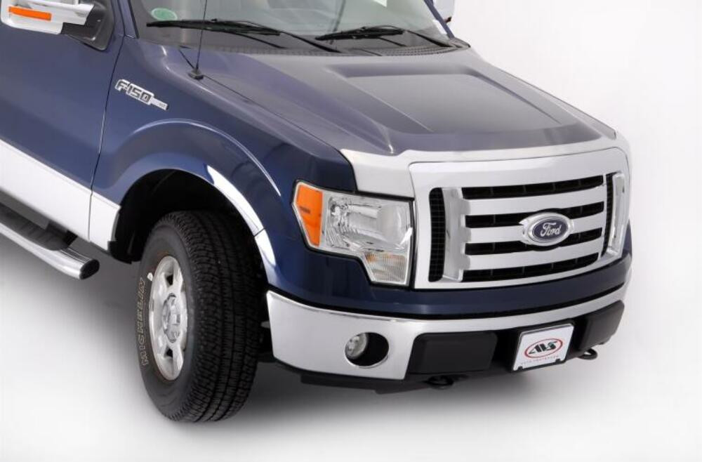 AVS Aeroskin Low Profile Hood Shield - Chrome for 09-14 Ford F-150