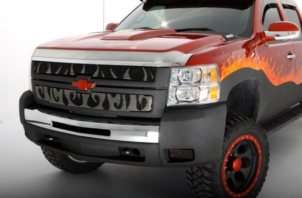 AVS Aeroskin Low Profile Hood Shield - Chrome for 07-13 Silverado 1500