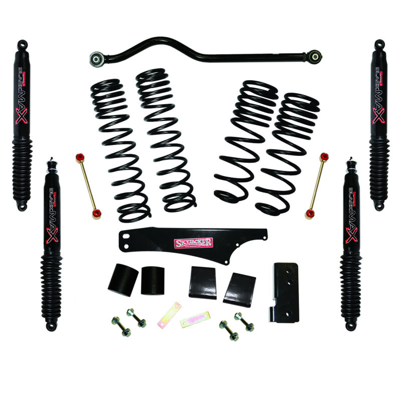 Skyjacker 3.5-4" Long Travel Lift Kit w/ Black Max Shocks for JK Wrangler 2dr