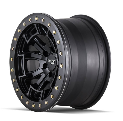 Dirty Life 9303 DT-1 17x9 5x114.3 -12mm Matte Black Wheel - RASH RING